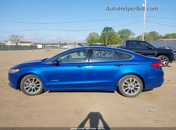 3FA6P0LU3HR148763 2017 FORD FUSION HYBRID Blue 