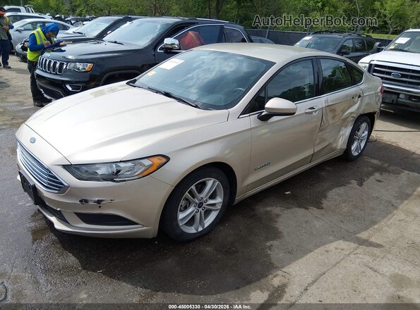 3FA6P0LU3JR102002 2018 FORD FUSION HYBRID Champagne Передняя левая четверть
