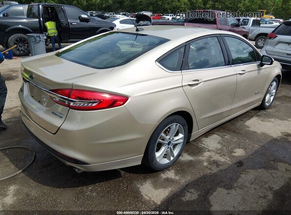 3FA6P0LU3JR102002 2018 FORD FUSION HYBRID Champagne Задняя правая четверть