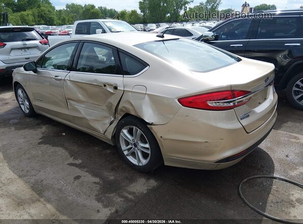 3FA6P0LU3JR102002 2018 FORD FUSION HYBRID Champagne Задняя левая четверть