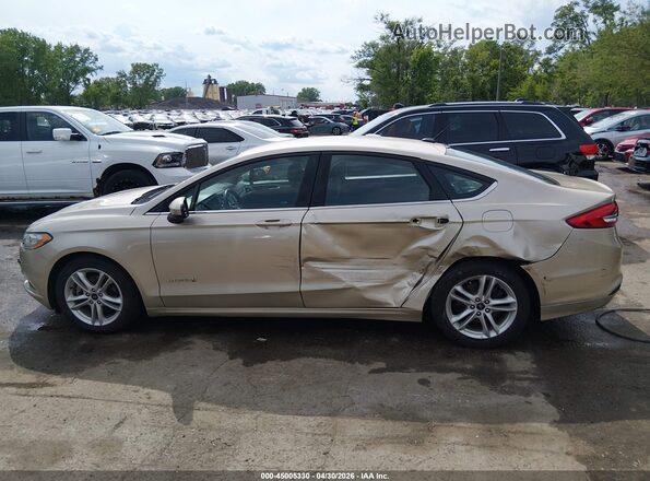 3FA6P0LU3JR102002 2018 FORD FUSION HYBRID Champagne Панорамный вид салона 360°