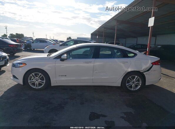 3FA6P0LU3JR168095 2018 FORD FUSION HYBRID White Vista interior de 360 grados