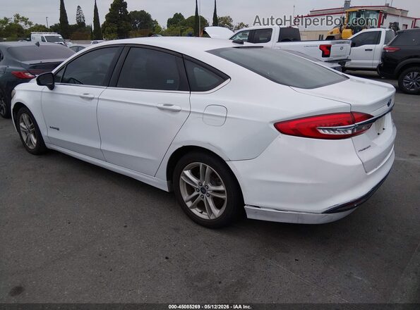 3FA6P0LU3JR173362 2018 FORD FUSION HYBRID White უკანა მარცხენა