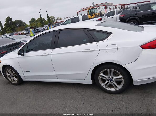 3FA6P0LU3JR173362 2018 FORD FUSION HYBRID White სალონის 360-გრადუსიანი ხედი