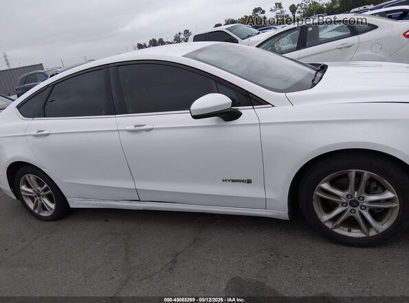3FA6P0LU3JR173362 2018 FORD FUSION HYBRID White უკანა სალონის ხედი
