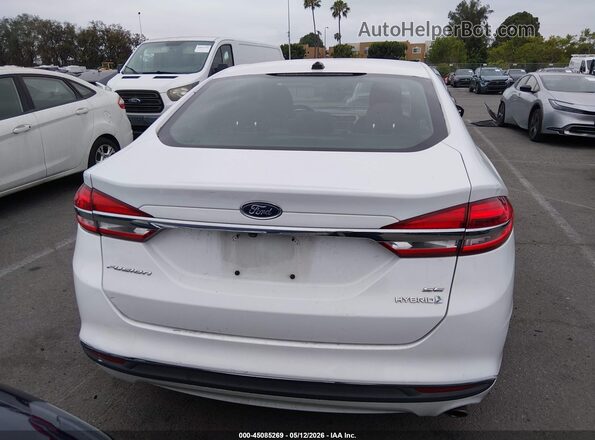 3FA6P0LU3JR173362 2018 FORD FUSION HYBRID White 