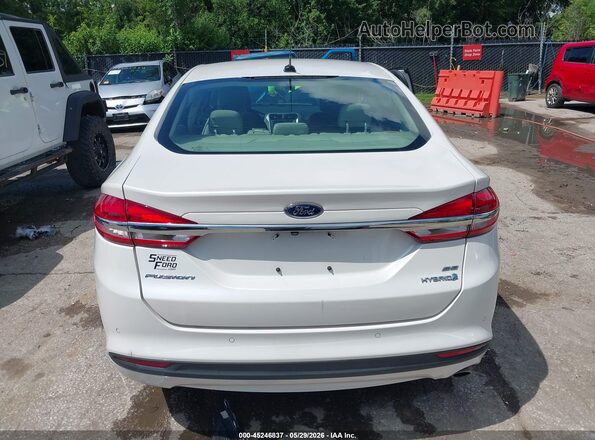 3FA6P0LU3JR250389 2018 FORD FUSION HYBRID White 