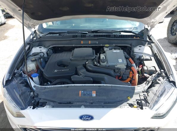 3FA6P0LU3JR250389 2018 FORD FUSION HYBRID White უკანა ხედი