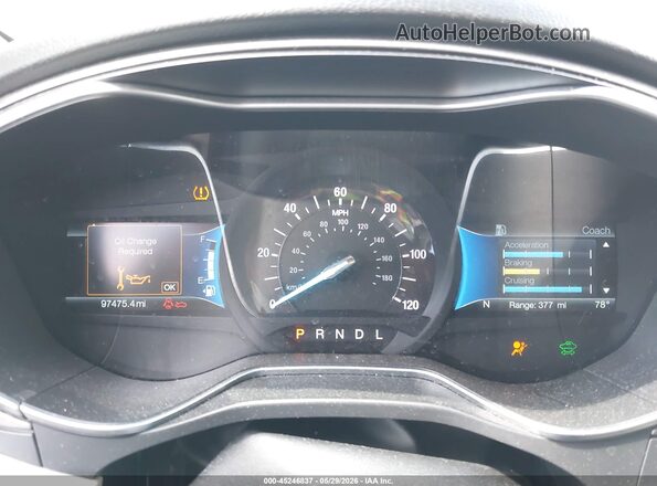 3FA6P0LU3JR250389 2018 FORD FUSION HYBRID White უკანა სავარძლების ხედი