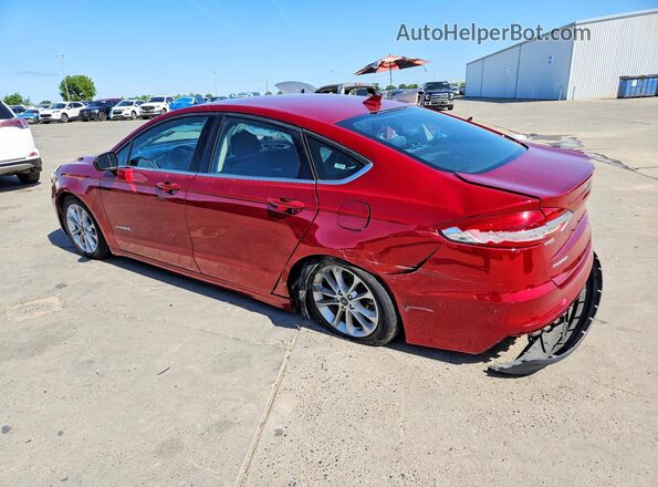 3FA6P0LU3KR222545 2019 FORD FUSION Red Rear left