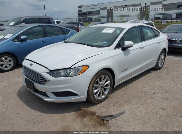 3FA6P0LU5HR260898 2017 FORD FUSION HYBRID White Передня ліва чверть