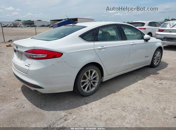 3FA6P0LU5HR260898 2017 FORD FUSION HYBRID White Задня права чверть