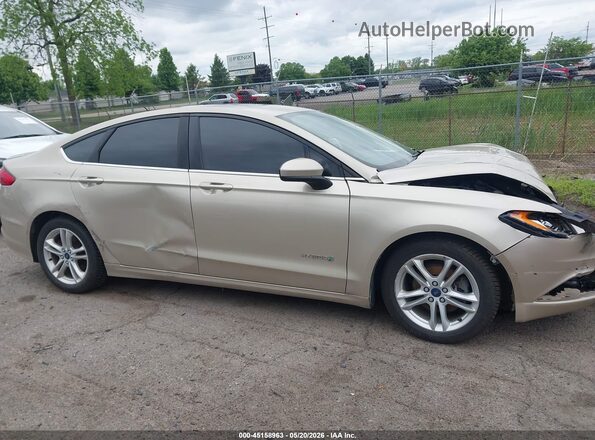3FA6P0LU5JR168826 2018 FORD FUSION HYBRID Gold 
