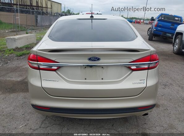 3FA6P0LU5JR168826 2018 FORD FUSION HYBRID Gold 