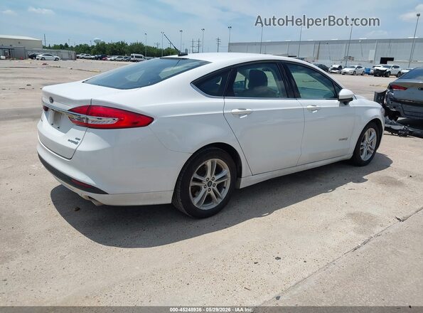 3FA6P0LU5JR172309 2018 FORD FUSION HYBRID White 