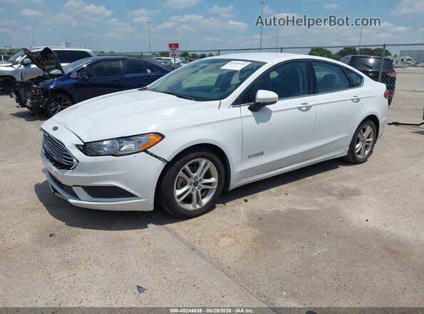 3FA6P0LU5JR172309 2018 FORD FUSION HYBRID White 