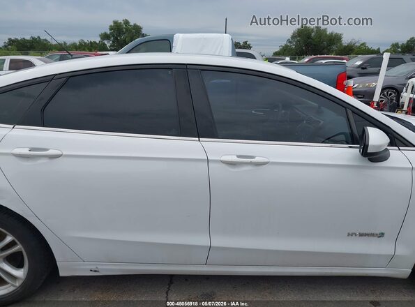 3FA6P0LU5JR269283 2018 FORD FUSION HYBRID White 