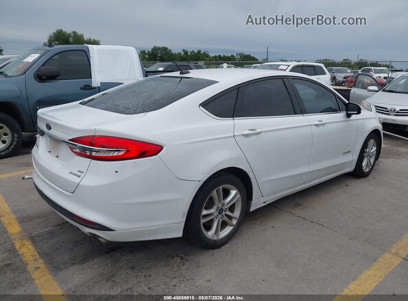 3FA6P0LU5JR269283 2018 FORD FUSION HYBRID White 