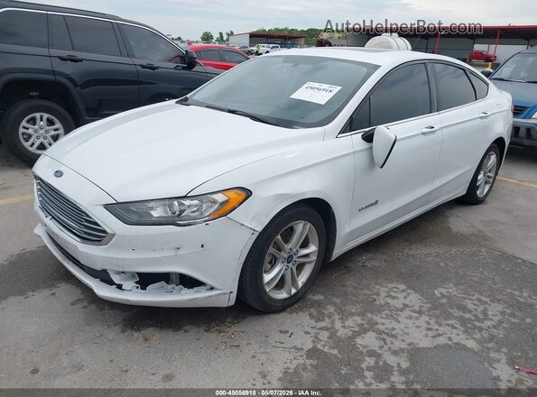 3FA6P0LU5JR269283 2018 FORD FUSION HYBRID White 