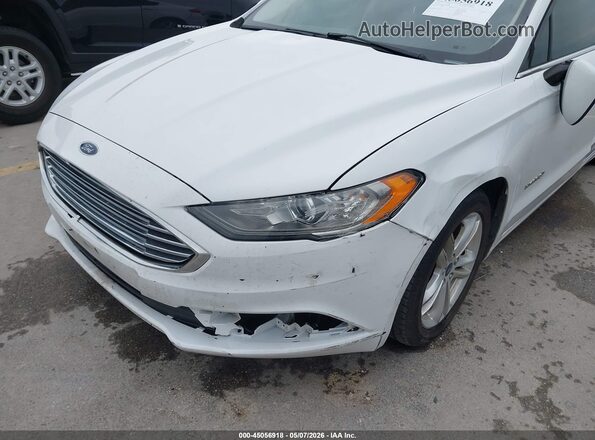 3FA6P0LU5JR269283 2018 FORD FUSION HYBRID White 