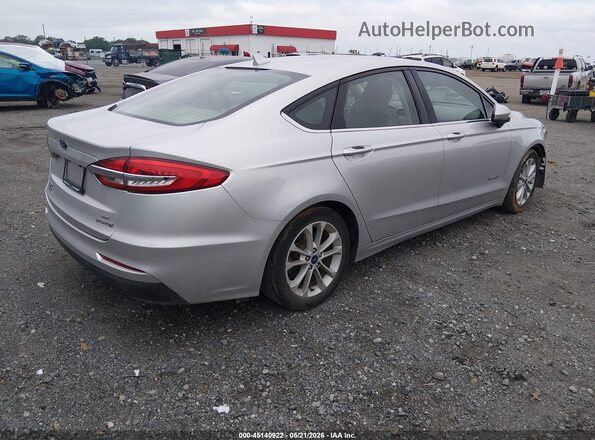 3FA6P0LU5KR188690 2019 FORD FUSION HYBRID Silver Rear right