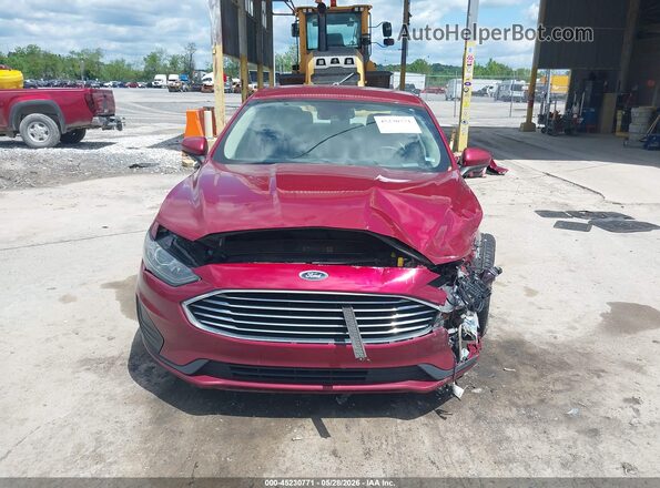 3FA6P0LU5KR262870 2019 FORD FUSION HYBRID Red Vista del cuadro de instrumentos