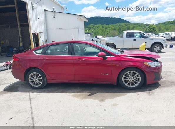 3FA6P0LU5KR262870 2019 FORD FUSION HYBRID Red Vista interior trasera