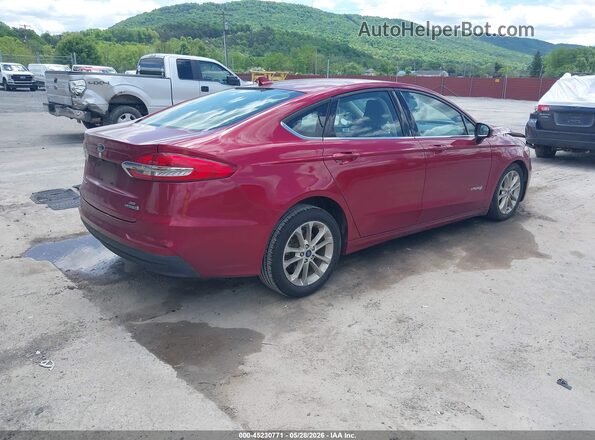 3FA6P0LU5KR262870 2019 FORD FUSION HYBRID Red Trasero derecho