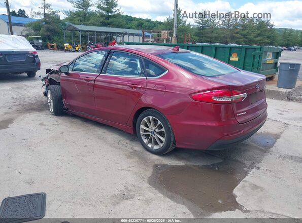 3FA6P0LU5KR262870 2019 FORD FUSION HYBRID Red Trasero izquierdo