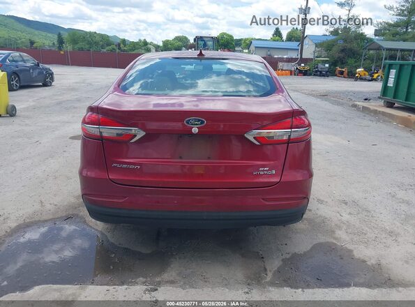 3FA6P0LU5KR262870 2019 FORD FUSION HYBRID Red 