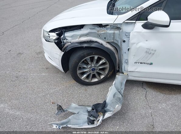 3FA6P0LU6HR314578 2017 FORD FUSION HYBRID Белый Вид спереди