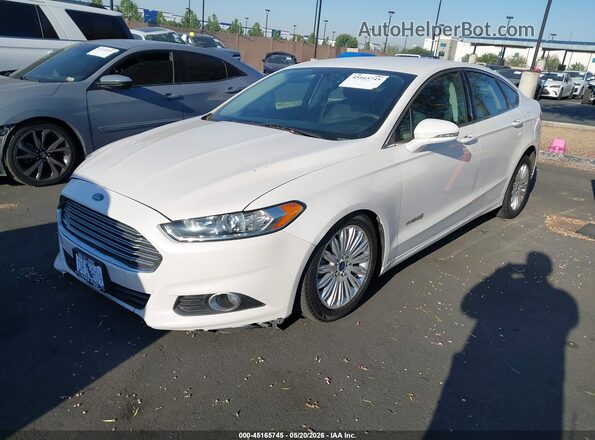 3FA6P0LU7GR166407 2016 FORD FUSION HYBRID White Առջևի ձախ երեք քառորդ տեսարան