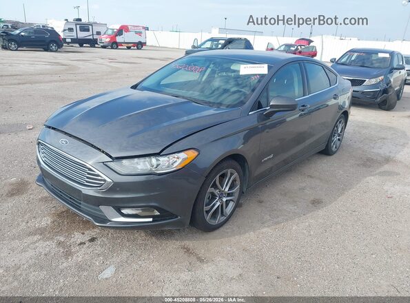 3FA6P0LU7HR254651 2017 FORD FUSION HYBRID Gray Przód lewy