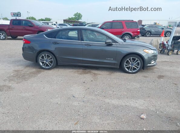 3FA6P0LU7HR254651 2017 FORD FUSION HYBRID Gray Widok wnętrza z tyłu