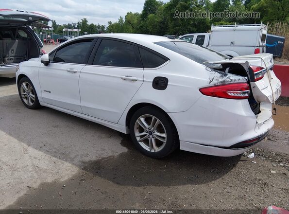 3FA6P0LU7JR169153 2018 FORD FUSION HYBRID White 