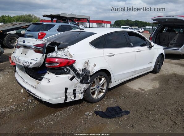 3FA6P0LU7JR169153 2018 FORD FUSION HYBRID White 