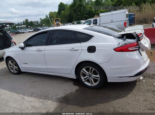 3FA6P0LU7JR169153 2018 FORD FUSION HYBRID White 