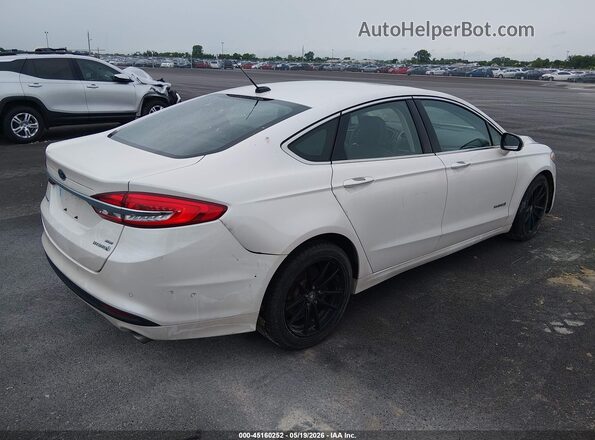 3FA6P0LU7JR276445 2018 FORD FUSION HYBRID White 