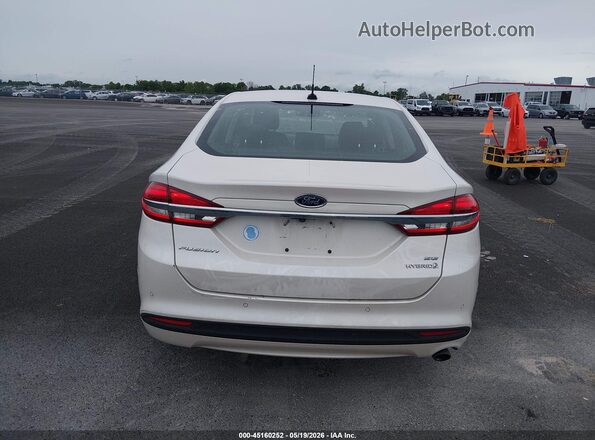 3FA6P0LU7JR276445 2018 FORD FUSION HYBRID White 