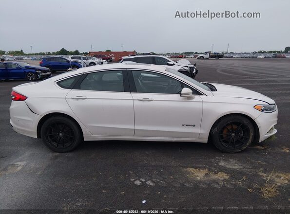 3FA6P0LU7JR276445 2018 FORD FUSION HYBRID White 
