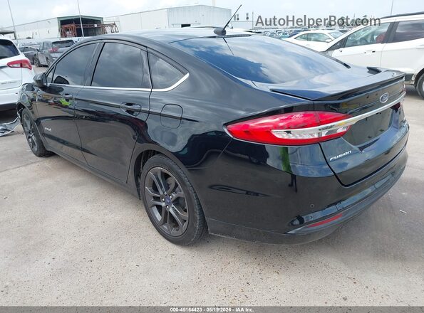 3FA6P0LU7JR286781 2018 FORD FUSION HYBRID Black Rear left