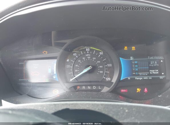 3FA6P0LU7JR286781 2018 FORD FUSION HYBRID Black Rear seats view