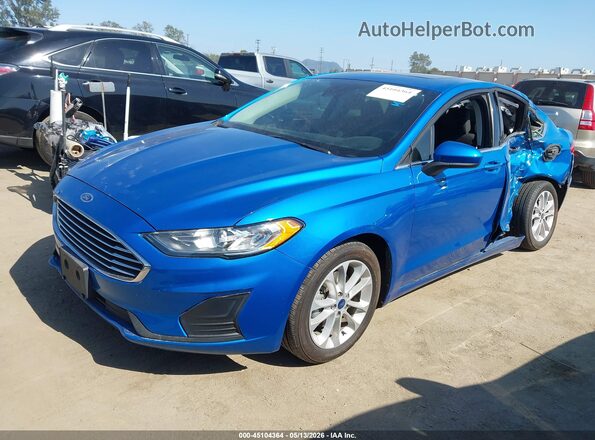 3FA6P0LU7LR259275 2020 FORD FUSION Blue Передня ліва чверть