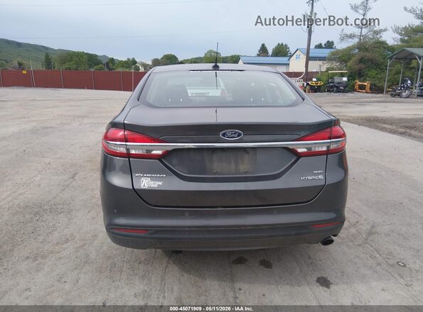3FA6P0LU8JR238674 2018 FORD FUSION HYBRID Gray 