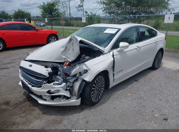 3FA6P0LU8JR240473 2018 FORD FUSION HYBRID White Front left