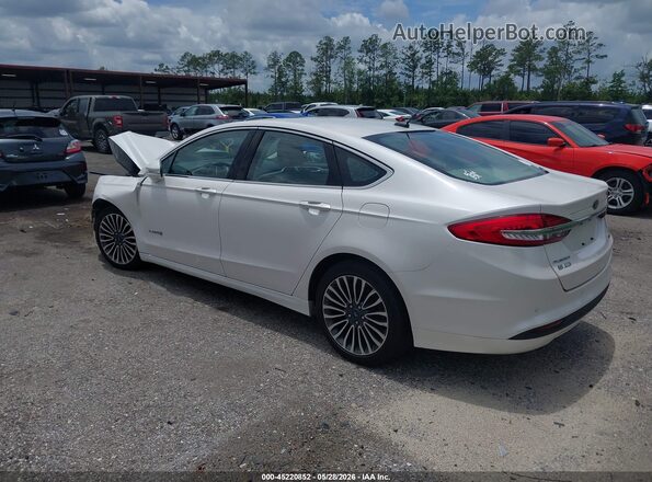 3FA6P0LU8JR240473 2018 FORD FUSION HYBRID White Rear left