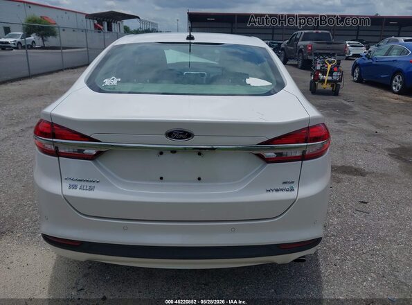 3FA6P0LU8JR240473 2018 FORD FUSION HYBRID White 