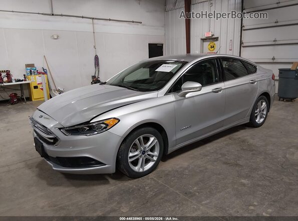 3FA6P0LU9JR118267 2018 FORD FUSION HYBRID Gray Vista tres cuartos delantera izquierda
