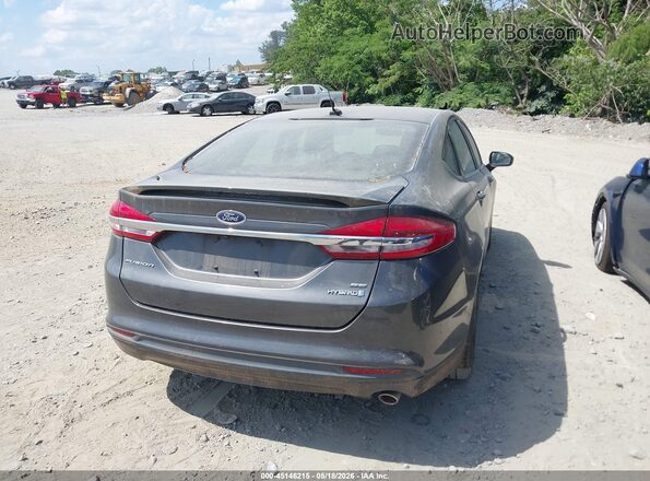 3FA6P0LU9JR137613 2018 FORD FUSION HYBRID Gray Trasero derecho