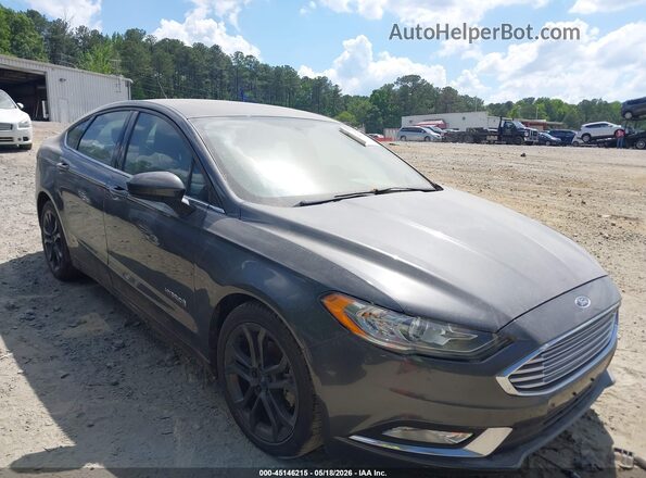 3FA6P0LU9JR137613 2018 FORD FUSION HYBRID Gray Vista interior trasera